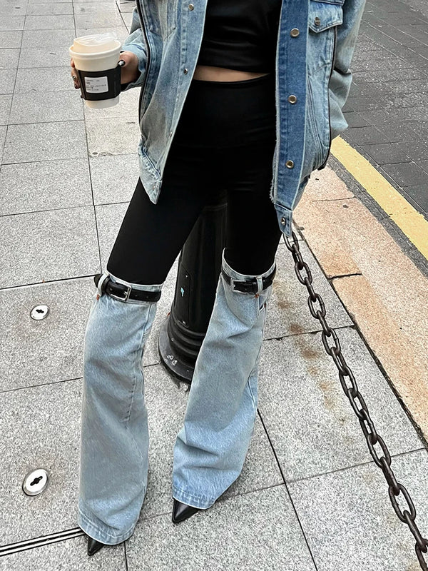 بنطلون نسائي بألوان رائعة للنساء بخصر عالٍ وجيوب مقسمة